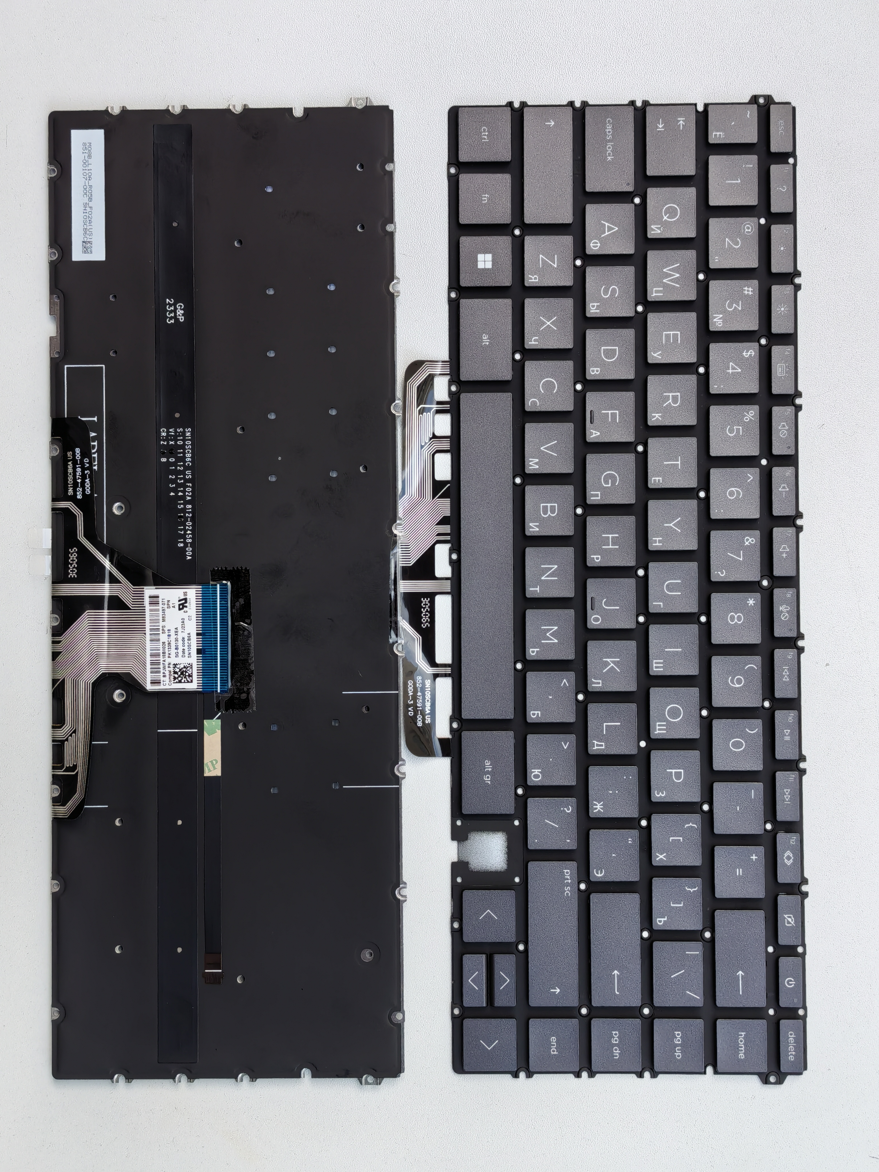Picture of New Replacement Laptop Keyboard For HP 16-F/Spectre x360 16 inch 2-in-1/TPN-C154 Brown Backlit RU Layout